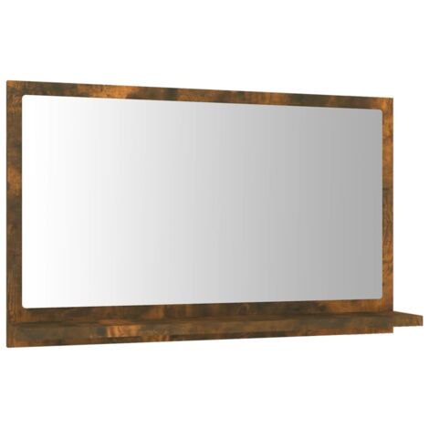 Miroir de bain,Miroir Entrée Maison Chêne fumé 60x10,5x37 cm Bois d'ingénierie256994