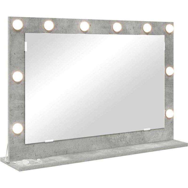 Vidaxl - Miroir de beauté Gris béton Verre 80 x 55 x 18 cm Miroir