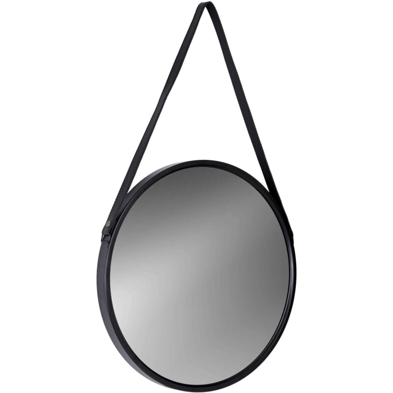 Miroir de capitaine rond sur ceinture Mirage, 60 cm, noir
