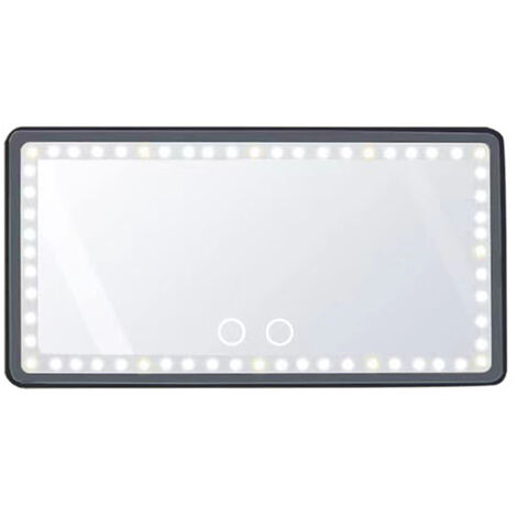 Miroir de courtoisie de voiture à LED, blanc - blanc