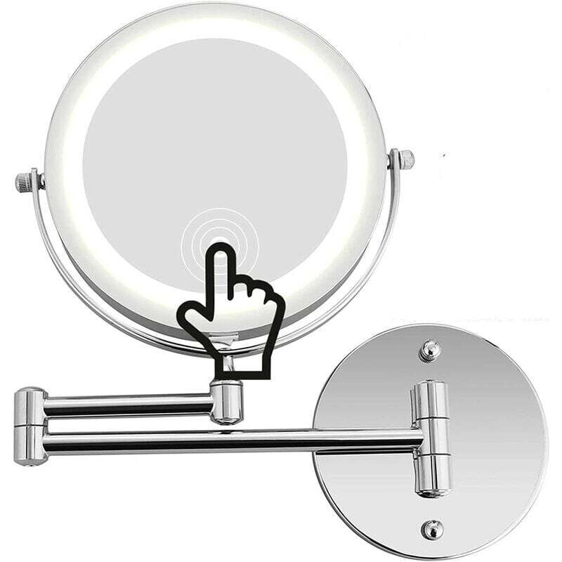 Miroir de courtoisie mural avec lumière led -