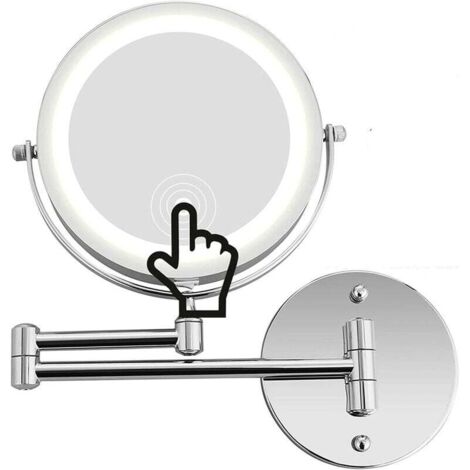 Miroir de courtoisie mural avec lumière led -