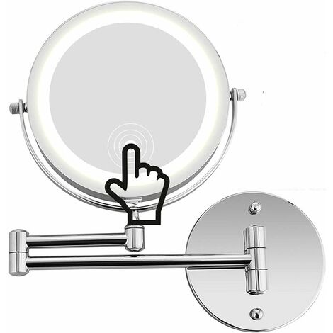 Miroir de courtoisie mural avec lumière led - MSBD