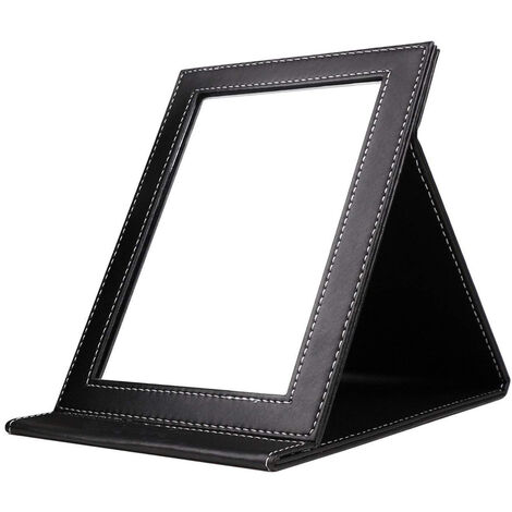 Miroir de courtoisie pliable portable avec support, grand