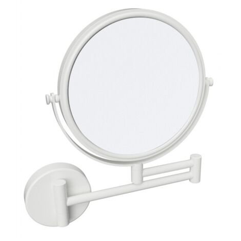Miroir de douche mural grossissant WHITE en laiton blanc 19cm