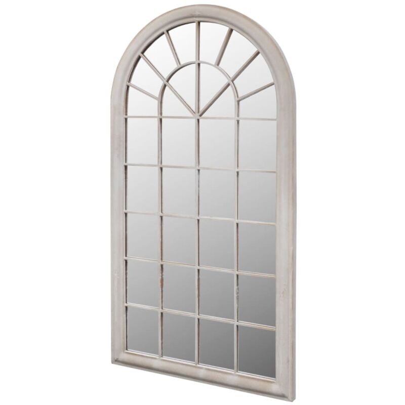 Miroir de jardin d'arche rustique 60x116 cm Intérieur/extérieur - Blanc