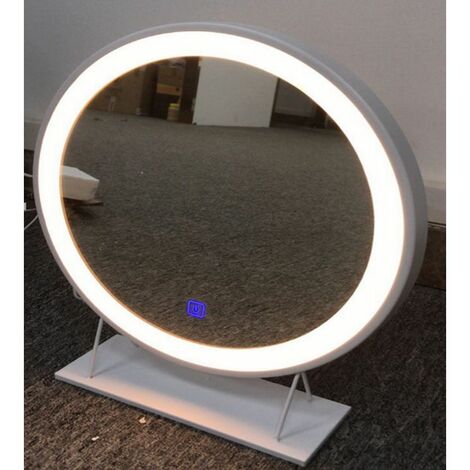 lumière Naturelle Lampes LED Andouy Miroir Maquillage de Table 360° Angle Réglables Portable Compact Pliable Rotation Miroir de Salle de Bain Tournant Miroir de Rasage 