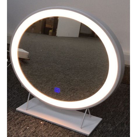Miroir de maquillage, avec éclairage LED Miroir de maquillage, grand rechargeable , 50 cm de diamètre