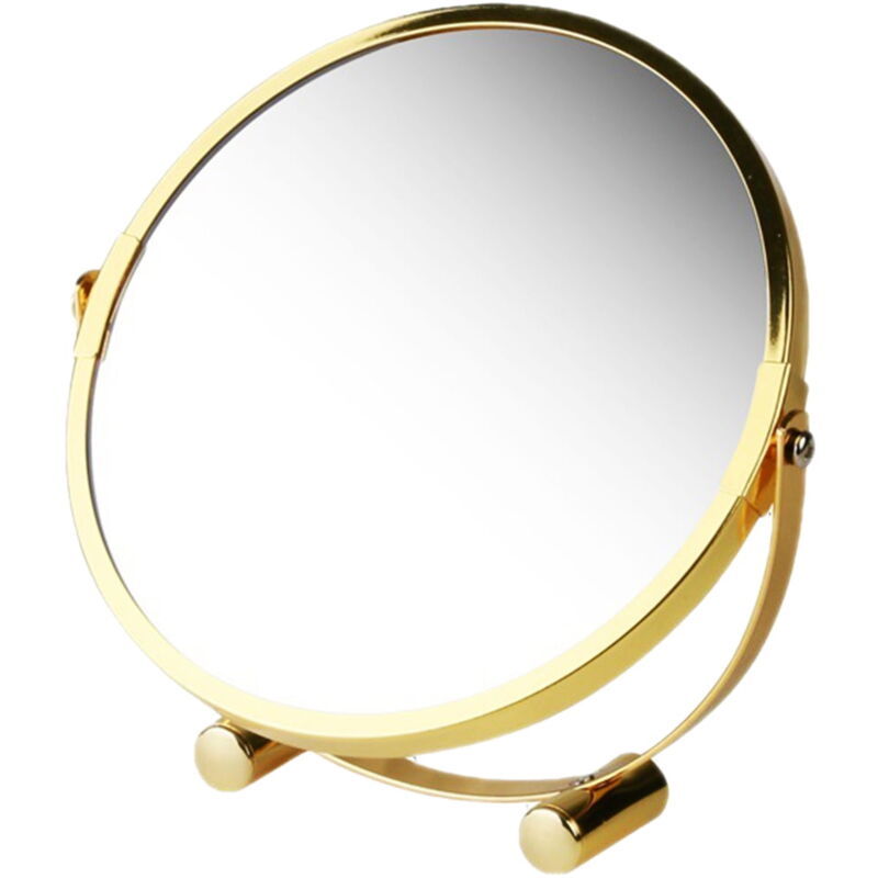 Miroir de maquillage de bureau Miroir de maquillage de vanité Miroir rotatif en verre Miroir de bureau en verre