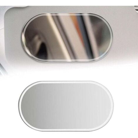 TRYWISE Miroir de Maquillage de Voiture,Miroir Pare Soleil Voiture,Miroir de Courtoisie de Pare-Soleil,Miroir Pare-Soleil en Acier Inoxydable,Miroir Maquillage pour Visière de Voiture,15cm8cm