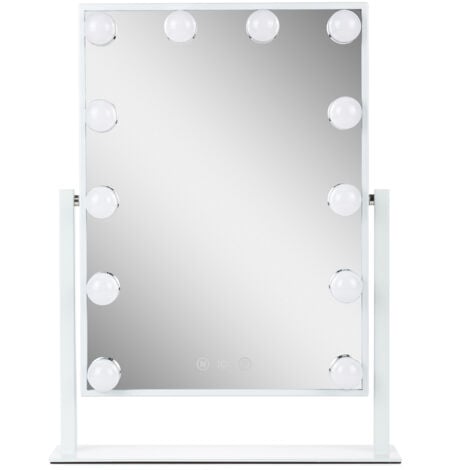 Miroir de maquillage éclairé LED 4200ºK 41x47,5Cm Ajustable Blanc40.000H [SUN-ESLED-03-W] (SUN-ESLED-03-W)