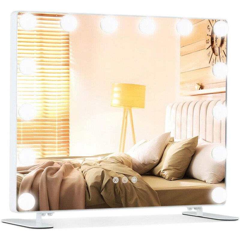 Northix - Miroir de maquillage hollywood avec eclairage et miroir de bureau a commande tactile intelligente 883