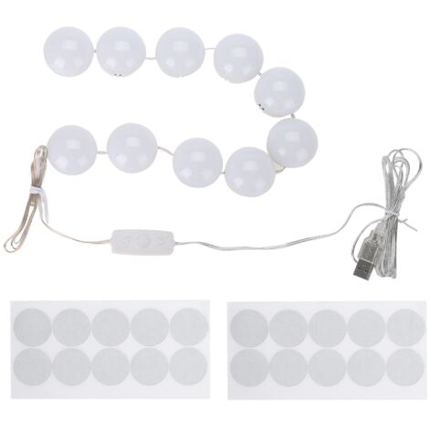 Miroir de maquillage LED avec éclairage réglable, ampoules à tons chauds/froids, lumière décorative pour miroir de dressing