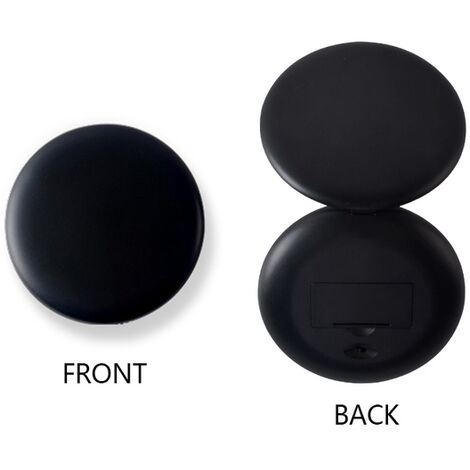 Miroir de maquillage LED grossissant 10x avec lumière LED, Mini miroir de poche Compact rond,A-Black