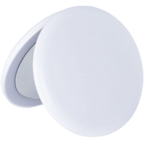 Miroir de maquillage LED - Grossissement x10 - Miroir de maquillage portable - Double face - Mini miroir - Pliable - Rechargeable par USB - Blanc - 9 cm - 1 pièce