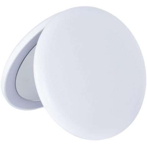 Miroir de maquillage LED - Grossissement x10 - Miroir de maquillage portable - Double face - Mini miroir - Pliable - Rechargeable par USB - Blanc - 9 cm - 1 pièce