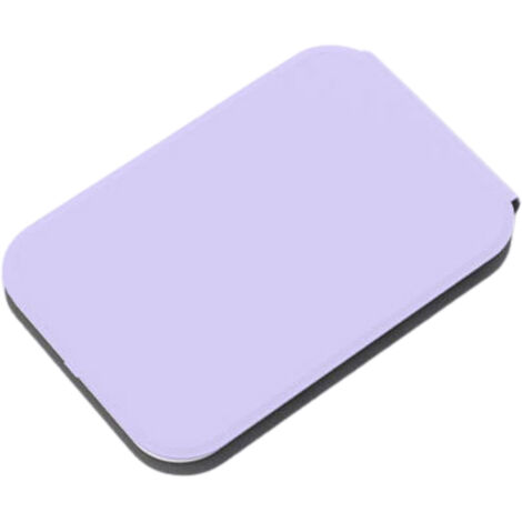 Miroir de maquillage LED rechargeable pliable et portable avec lumière (Violet)