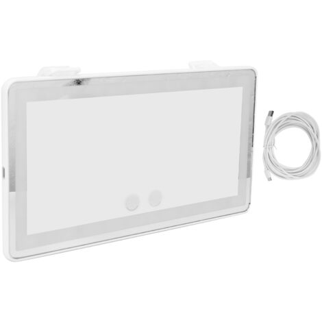 Miroir de Maquillage LED Tactile pour Voiture avec Éclairage et Protection Solaire