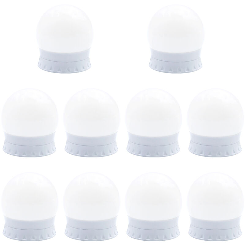 Miroir de maquillage lumineux à LED avec 10 ampoules à intensité variable et 3 modes de couleur, éclairage de maquillage réglable, convient aux