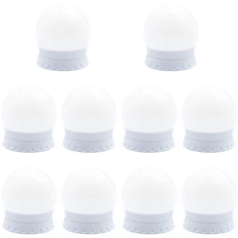 Miroir de maquillage lumineux à LED avec 10 ampoules à intensité variable et 3 modes de couleur, éclairage de maquillage réglable, convient aux miroirs de bureau et de salle de bain