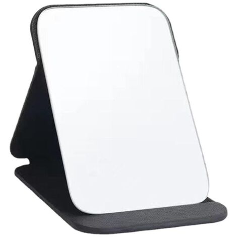 Miroir de Maquillage, Portable Table Miroir Pliable Super HD Multi Angle Pliant en Cuir PU Facile à Transporter Miroirs de Voyage Ultra Fin et Durable Pliable, 16x11cm