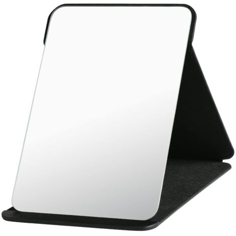 Miroir de Maquillage, Portable Table Miroir Pliable Super HD Multi Angle Pliant en Cuir PU Facile à Transporter Miroirs de Voyage Ultra Fin et Durable Pliable, 25.5x18cm