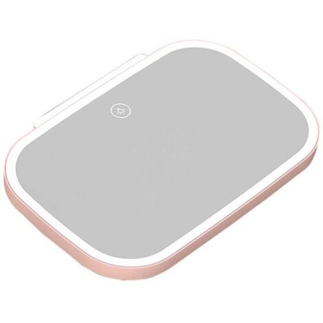 Miroir de pare-soleil de voiture universel Dimmable LED Miroir de maquillage de voiture Lumière LED Rétroviseur intérieur automobile avec lumière LED, Rose pratique