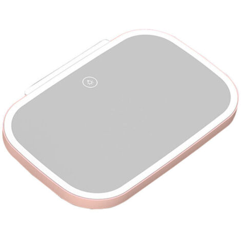 Miroir de pare-soleil de voiture universel Dimmable LED Miroir de maquillage de voiture Lumière LED Rétroviseur intérieur automobile avec lumière LED, Rose pratique
