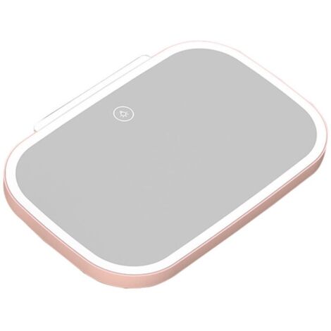 Miroir de pare-soleil de voiture universel Dimmable LED Miroir de maquillage de voiture Lumière LED Rétroviseur intérieur automobile avec lumière LED, Rose pratique