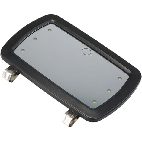 Miroir de pare-soleil pour voiture, miroir cosmétique avec protection solaire, miroir de courtoisie, miroir de maquillage automobile avec six lumières LED