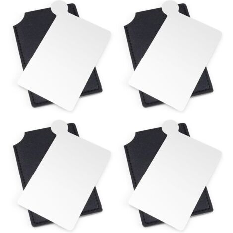 Miroir de Poche, 4 Pièces Acier Inoxydable Petit Miroir, Très Mince Mini Miroir, Petit Miroir pour Maquillage Palette Pouvant être Utilisé