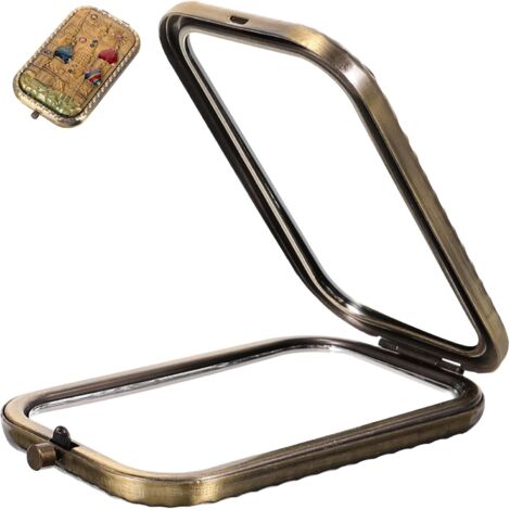 Miroir De Poche Double Face Miroir Compact Portable Vintage pour à Main Maquillage Et Voyage Antique