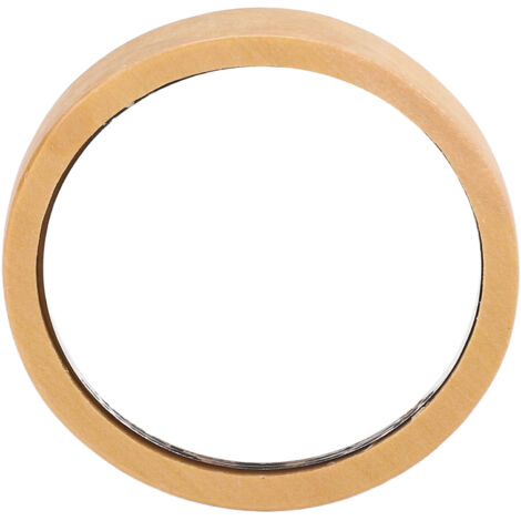 Miroir de poche en bois avec poignée ronde pour maquillage, reflet clair et bords lisses