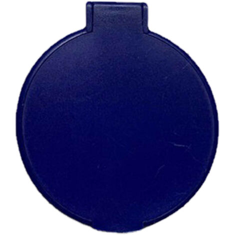 Miroir de poche pliable compact bleu, miroir cosmétique portable circulaire en plastique