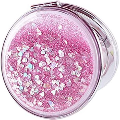 Miroir de poche pliable et portable pour maquillage, pour hommes, femmes et filles, miroir de poche double face, rond