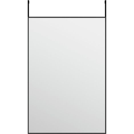 Miroir de porte Luxueux, Miroir chambre, Noir 40x60 cm Verre et aluminium OIB2936E