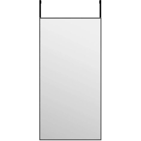 Miroir de porte Luxueux, Miroir chambre, Noir 40x80 cm Verre et aluminium OIB7279E