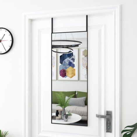 Miroir de porte, Miroir déco Noir 40x100 cm Verre et aluminium WFE642027 DESIGN IN