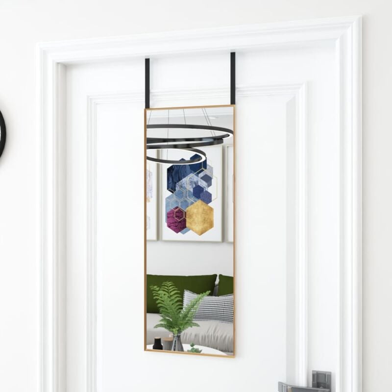 Vidaxl - Miroir de porte Doré 30x80 cm Verre et aluminium