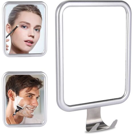 Miroir de Rasage Antibuée,miroir de Douche Antibuée à 4 Ventouses,miroir de Douche Antibuée de Salle de Bain au Design Moderne