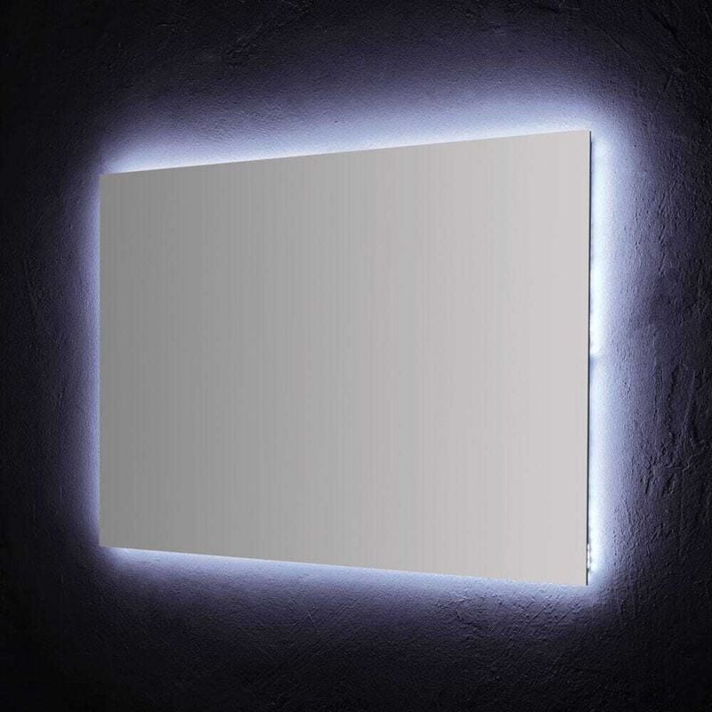 Kiamami Valentina - Miroir De Salle De Bain 120X70 Cm Avec Rétro-Éclairage à Leds