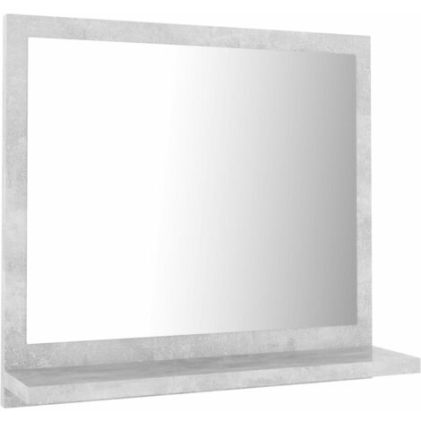 Miroir de salle de bain 40 x 10,5 x 37 cm aggloméré gris