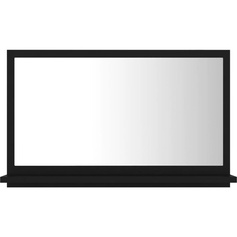 Miroir de salle de bain 60 x 10,5 x 37 cm aggloméré noir