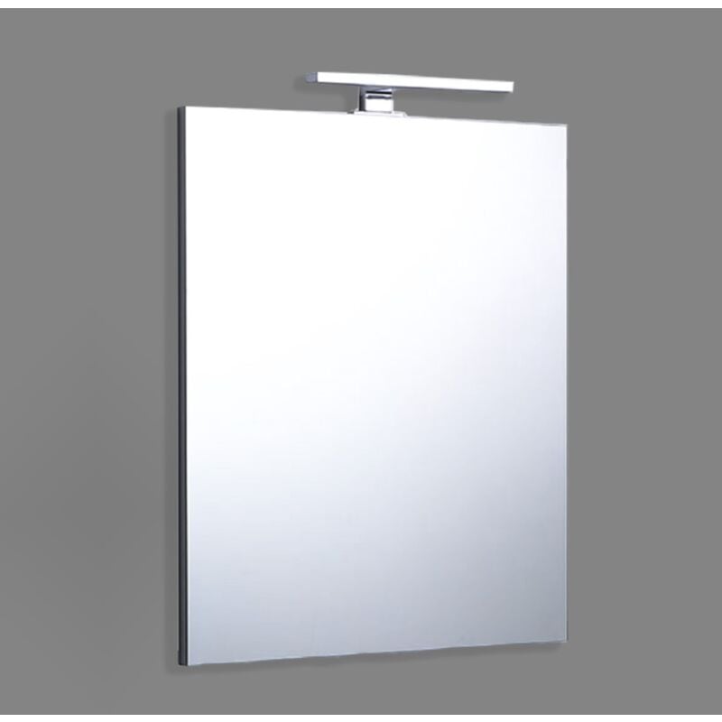 Iperbriko - Miroir de salle de bain 60x70 avec lumière led