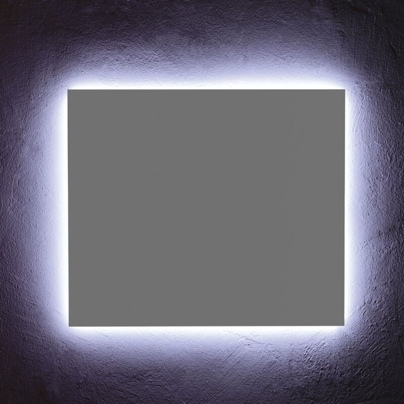 Iperbriko - Miroir de salle de bain 70x60 cm avec led