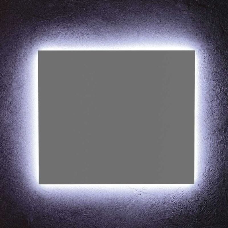 Miroir De Salle De Bain 70X60 Cm Avec Rétro-Éclairage Led