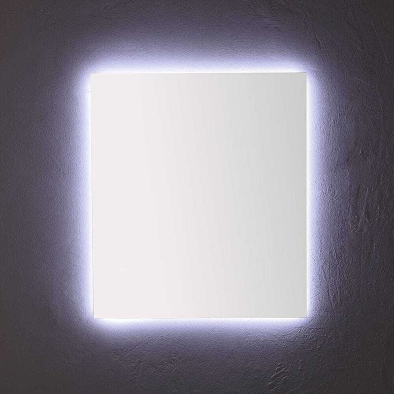 Kiamami Valentina - Miroir De Salle De Bain 80X70 Cm Avec Rétro-Éclairage à Leds