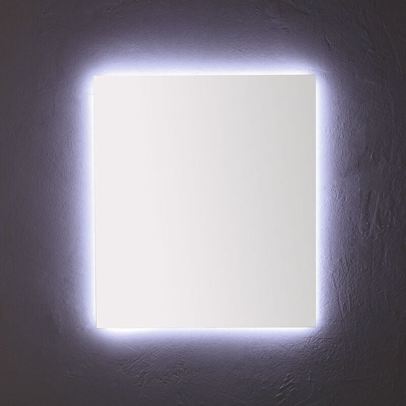 Iperbriko - Miroir de salle de bain 80x70 cm rétroéclairé led