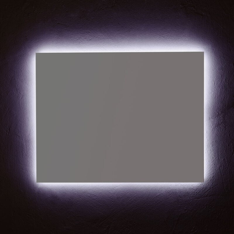 Iperbriko - Miroir de salle de bain 90x70 avec éclairage led
