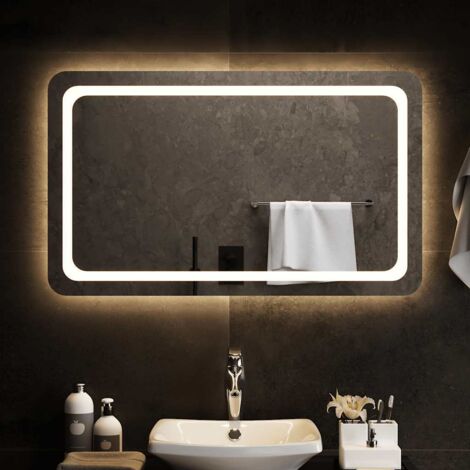 Miroir de salle de bain à LED 100x60 cm vidaXL